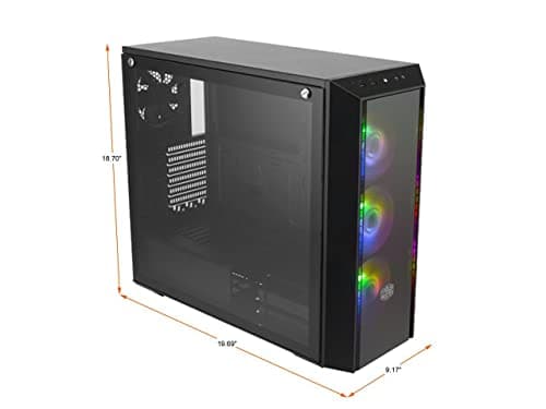 Cooler Master MasterBox Pro 5 RGB ATX Mid-Tower w/ Front DarkMirror Panel, Tempered Glass Side Panel & 3 x 120mm RGB Fans w/1 to 3 Splitter Cable image