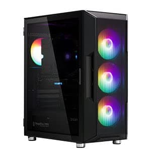 Zalman i3 NEO ATX Mid Tower Black / Silver Tempered Glass Side Panel image