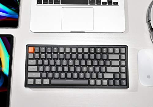 Keychron K2 Wireless Bluetooth/USB Wired Gaming Mechanical Keyboard, Compact 84 Keys RGB LED Backlit Red Switch N-Key Rollover, Aluminum Frame for Mac Windows image