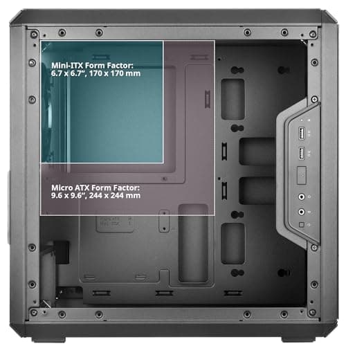 Cooler Master MasterBox Q300L Black Micro ATX Tower Acrylic Side Panel image