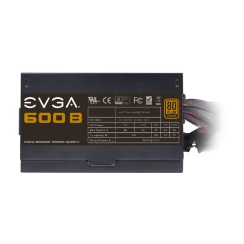 EVGA 600 B1 600W Non-Modular 80+ Bronze Certified image