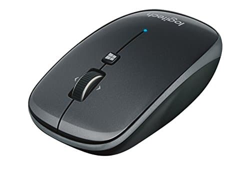 Logitech M557 Bluetooth Mouse - Wireless Mouse with 1 Year Battery Life, Side-to-Side Scrolling, and Right or Left Hand Use with Apple Mac or Microsoft Windows Computers and Laptops, Gray image
