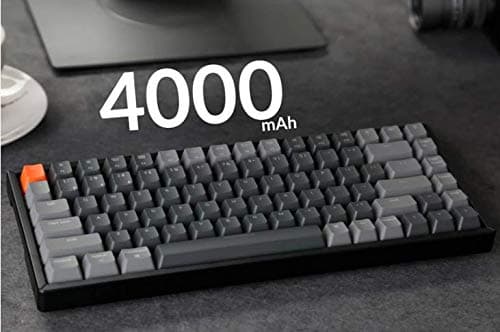 Keychron K2 Wireless Bluetooth/USB Wired Gaming Mechanical Keyboard, Compact 84 Keys RGB LED Backlit Red Switch N-Key Rollover, Aluminum Frame for Mac Windows image