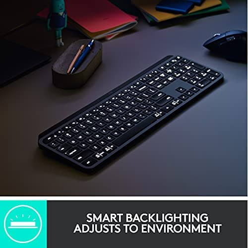 Logitech MX Keys Advanced Wireless Illuminated Keyboard - Graphite image