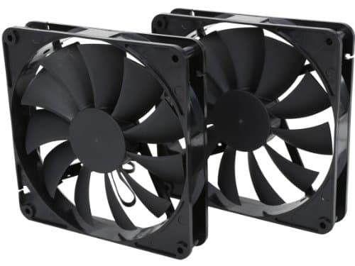Rosewill 140mm Case Fan Computer Case Fan with Advanced Fluid Dynamic Bearing for Ultra Quietness and Silent Operation Standard 140 mm Case Fan with 3 Pin & Molex / LP4 Connectors, Black, 2-Pack main image