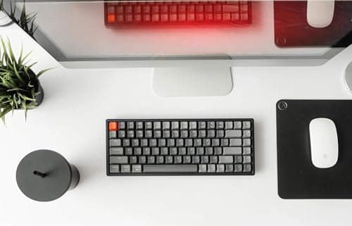 Keychron K2 Wireless Bluetooth/USB Wired Gaming Mechanical Keyboard, Compact 84 Keys RGB LED Backlit Red Switch N-Key Rollover, Aluminum Frame for Mac Windows image