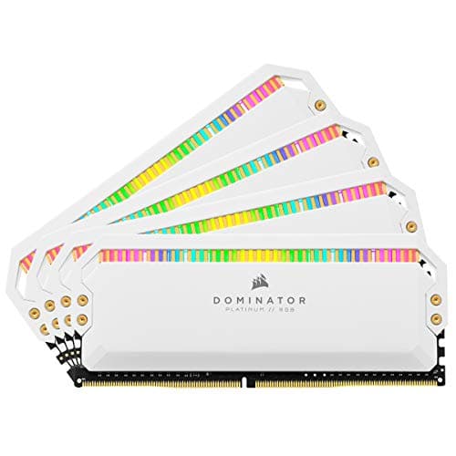 CORSAIR Dominator Platinum RGB 32GB (4 x 8GB) DDR4 DRAM 3200MHz C16 Memory Kit — White image