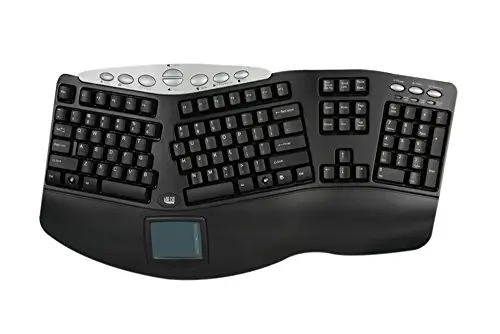 Adesso PCK-308B Wired Ergonomic Keyboard With Touchpad image