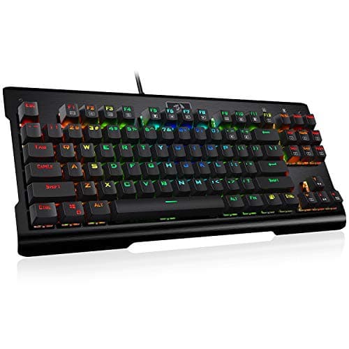 Redragon K561 VISNU Mechanical Gaming Keyboard, Anti-ghosting 87 Keys, RGB Backlit, Wired Compact Keyboard with Clicky Blue Switches for Laptop, Windows, PC Games image