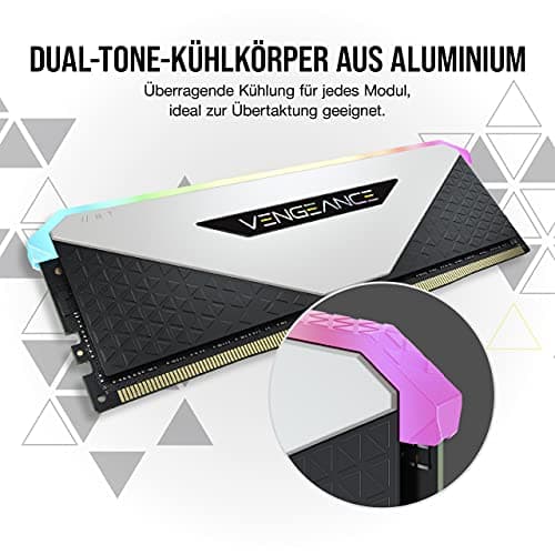 Corsair Vengeance RGB RT White / Black DDR4-3600 CL18 32GB (4x8GB) image