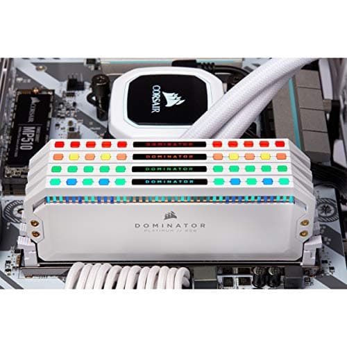 CORSAIR Dominator Platinum RGB 32GB (4 x 8GB) DDR4 DRAM 3200MHz C16 Memory Kit — White image
