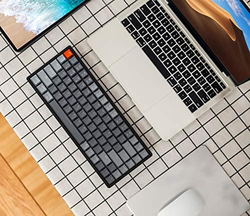 Keychron K2 Wireless Bluetooth/USB Wired Gaming Mechanical Keyboard, Compact 84 Keys RGB LED Backlit Red Switch N-Key Rollover, Aluminum Frame for Mac Windows image