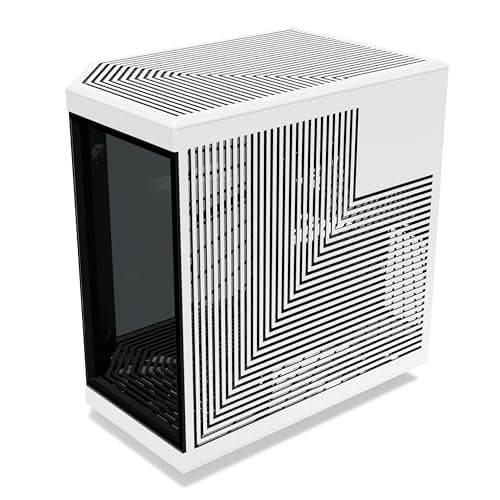 Hyte Y70 Touch Infinite Dual Chamber ATX Mid Tower Modern Aesthetic Case with Integrated 2.5K LCD Touchscreen - Panda/White image