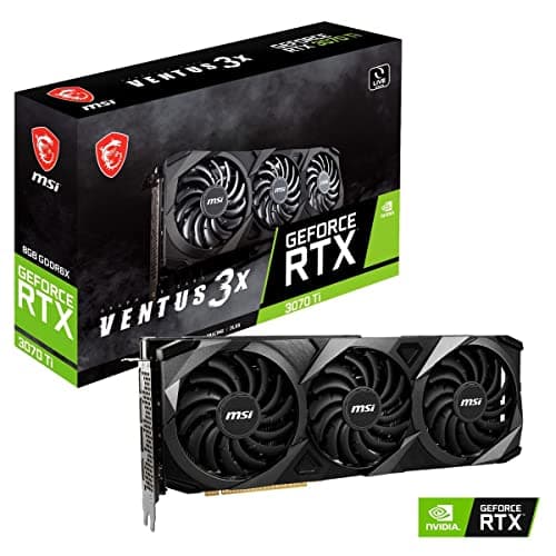 MSI VENTUS 3X OC GeForce RTX 3070 Ti 8GB GDDR6X Black / Silver image