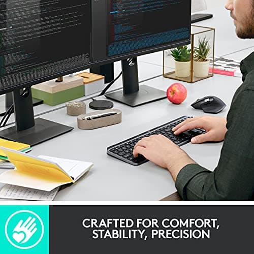 Logitech MX Keys Advanced Wireless Illuminated Keyboard - Graphite image
