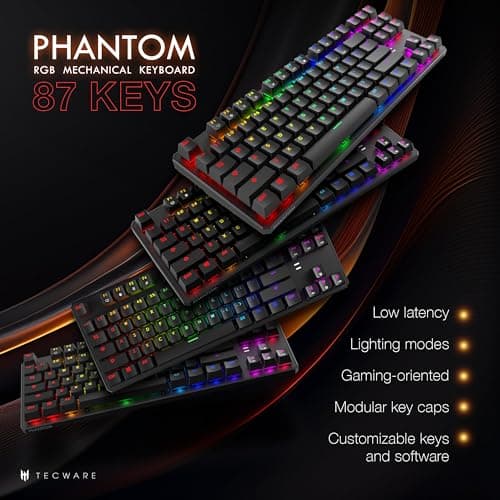 Tecware Phantom RGB Wired Outemu Blue Gaming Keyboard image