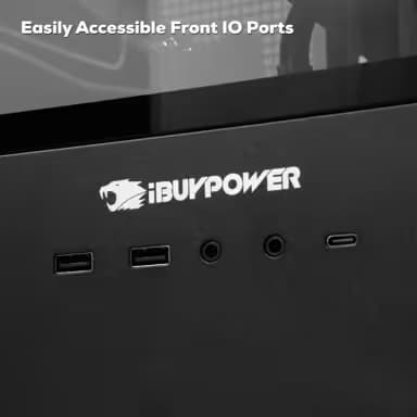 iBuypower Element 9 ATX Mid Tower Black with Tempered Glass Side Panel ...
