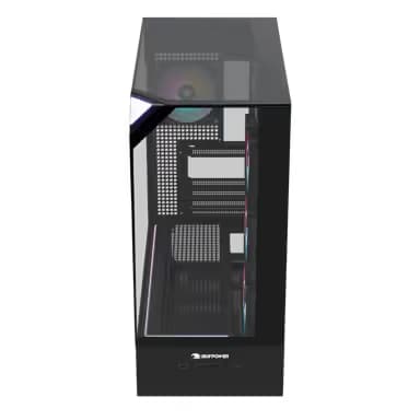 iBuypower Element 9 ATX Mid Tower Black with Tempered Glass Side Panel ...