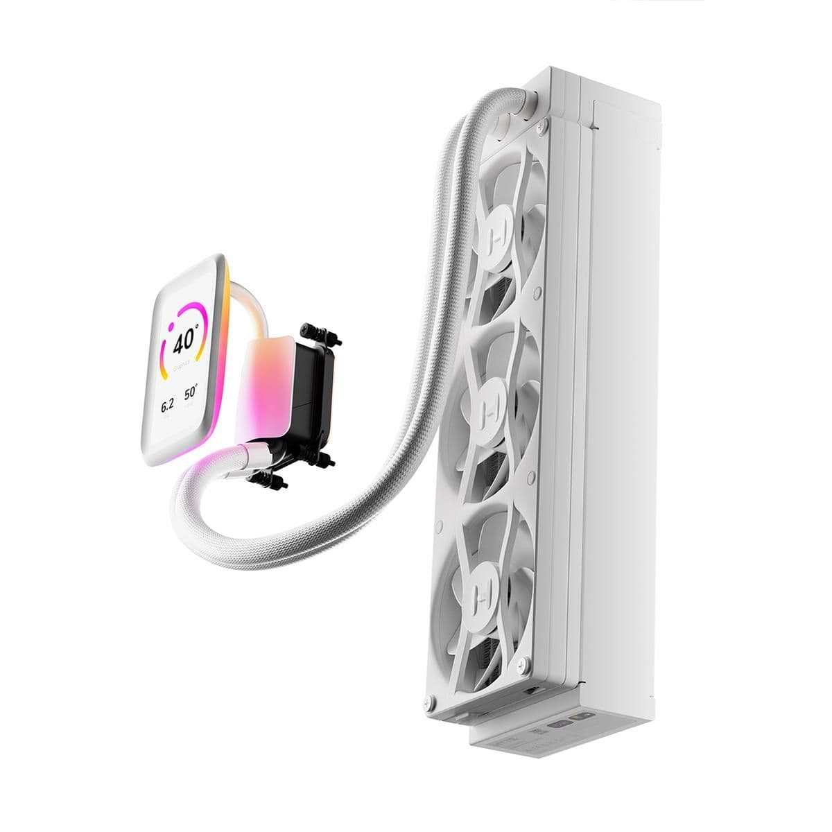 HYTE THICC Q80 Trio 105.8 CFM Water 360mm White | BuildCores