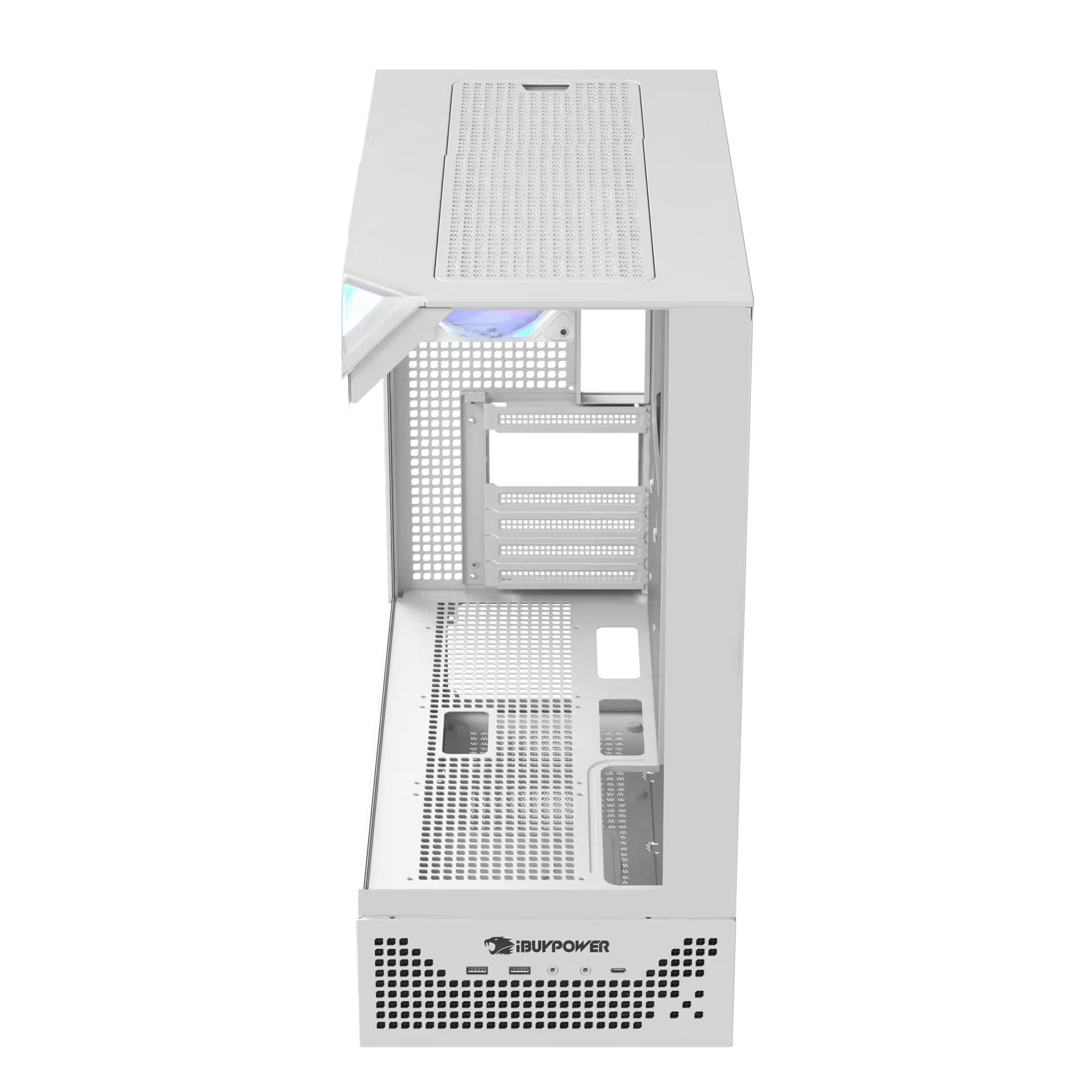 iBuypower Element 9 PRO ATX Mid Tower White Tempered Glass Side Panel ...