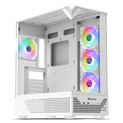 iBuypower Element 9 PRO ATX Mid Tower White Tempered Glass Side Panel ...