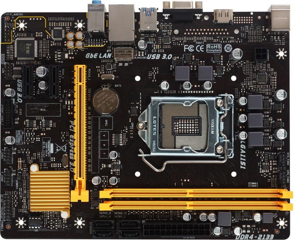Biostar H110 MH PRO D4 LGA1151 DDR4 Micro ATX image