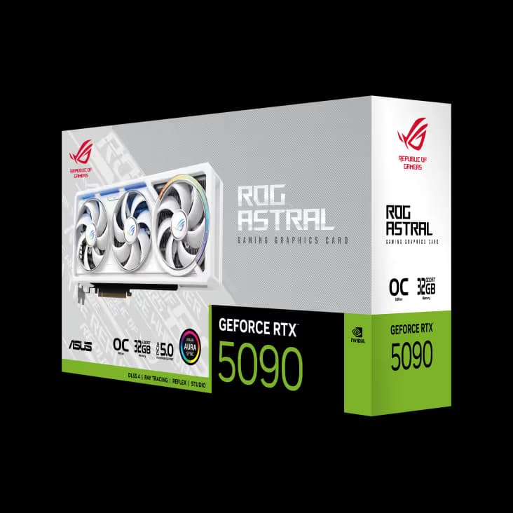Asus ROG Astral OC GeForce RTX 5090 32GB GDDR7 White image