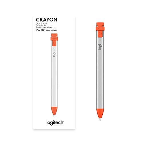 Logitech Crayon Digital Pencil for iPad Pro 12.9-Inch (3rd Gen), iPad Pro 11-Inch, iPad (7th Gen), iPad (6th (Gen), iPad Air (3rd Gen), iPad Mini 5, iOS 12.2 and Above - (Orange) image