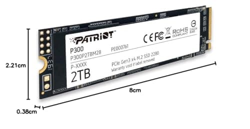 Patriot P300 2TB M.2-2280 SSD PCIe 3.0 x4 NVMe image