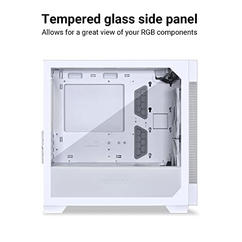 Lian Li LANCOOL 205M Micro ATX Mini Tower White Tempered Glass MESH image