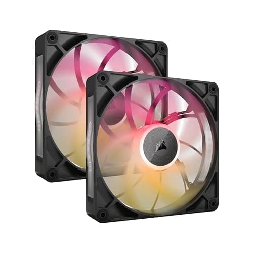 Corsair iCUE LINK RX140 MAX RGB Starter Kit 140mm Black Addressable RGB PWM 102.9 CFM 2-Pack main image