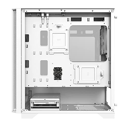 Montech AIR 100 ARGB Micro ATX Mid Tower White Tempered Glass Side Panel and USB 3.2 Gen 1 Type-A, USB 2.0 Type-A Front Panel image