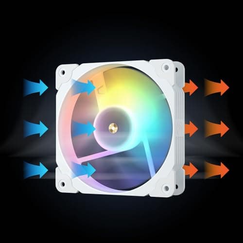 Vetroo SA-120 120mm White Addressable RGB PWM 58.18 CFM 1-Pack image