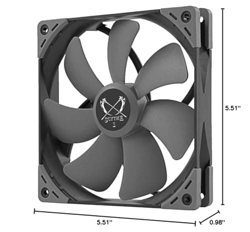 Scythe Kaze Flex140 Square 140mm Gray / Black PWM 100.8 CFM image