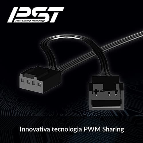 ARCTIC P12 PST 120mm Black A-RGB PWM 0dB 48.8 CFM 3-Pack image