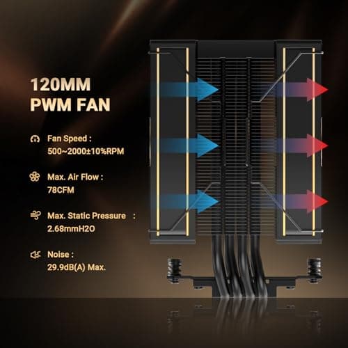 ID-COOLING FROZN A410 GDL 78 CFM Air 152mm Black / Gold image