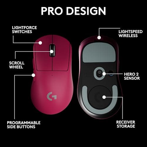 Logitech PRO X SUPERLIGHT 2 DEX Wired/Wireless Optical Gaming Mouse image