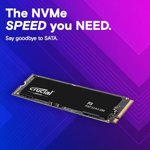 Crucial P3 500GB SSD M.2-2280 PCIe 3.0 x4 NVMe image