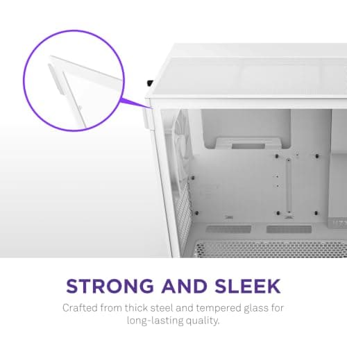 NZXT H5 Flow (2024) ATX Mid Tower White with Tempered Glass Side Panel and USB 3.2 Gen 2x2 Type-C USB 3.2 Gen 1 Type-A image