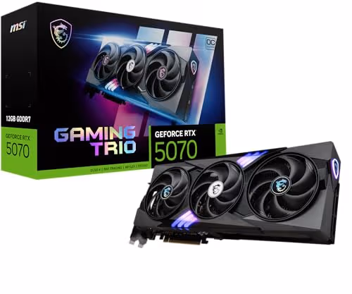 MSI GeForce RTX 5070 12G GAMING TRIO OC Black image