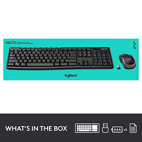 Logitech MK270 Wireless Combo Standard Keyboard with Optical Mouse image