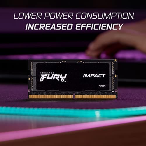 Kingston FURY Impact Black DDR5-6400 SODIMM CL38 16GB (1x16GB) image