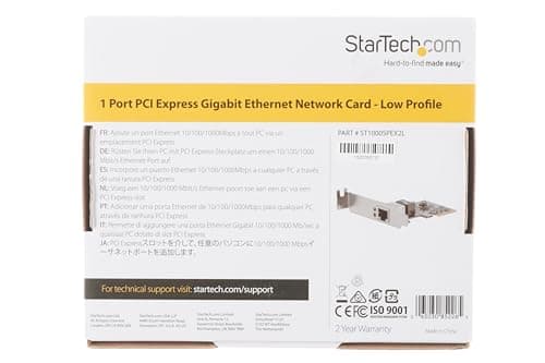 StarTech ST1000SPEX2L Gigabit Ethernet PCIe x1 image