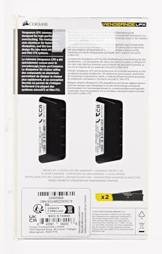 Corsair Vengeance LPX Black / Yellow DDR4-3600 CL18 16GB (2x8GB) image