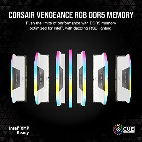 Corsair Vengeance RGB White DDR5-5200 CL40 32GB (2x16GB) image