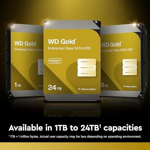 Western Digital Gold 8TB 3.5" HDD 7200RPM SATA 6.0 Gb/s Internal image