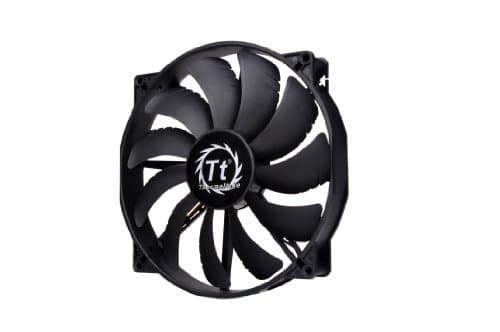 Thermaltake 200mm Pure 20 Series Black 200x30mm Thick Quiet High Airflow Case Fan with Anti-Vibration Mounting System Cooling CL-F015-PL20BL-A image