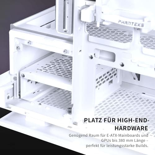 Phanteks EVOLV X2 ATX Mid Tower White Tempered Glass Side Panel with USB 3.2 Gen 2x2 Type-C and USB 3.2 Gen 1 Type-A image