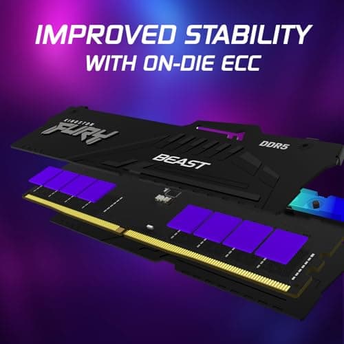 Kingston FURY Beast RGB Black DDR5-6000 CL30 64GB (2x32GB) image