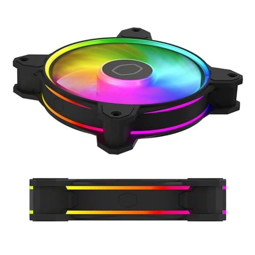 Cooler Master MasterFan MF120 Halo² 120mm Black PWM Addressable RGB 3-Pack image